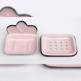 DanDiBo Ambiente DanDiBo Seifenhalter 618 Seifenschale 13 cm emailliert Landhaus Emaille Seifenspende