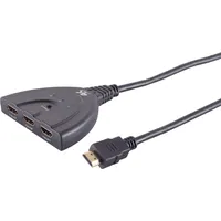 ShiverPeaks S/CONN maximum connectivity HDMI Umschalter 3x1, ABS, 4K60Hz, Eco, schwarz (05-02007)