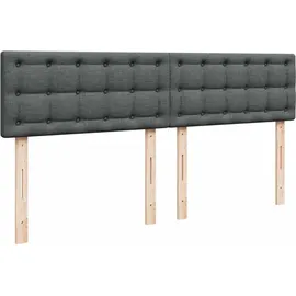 vidaXL Boxspringbett 180 x 200 cm Dunkelgrau