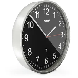Mebus 19578 Wanduhr Mechanische Wanduhr Rund Schwarz, Metallisch