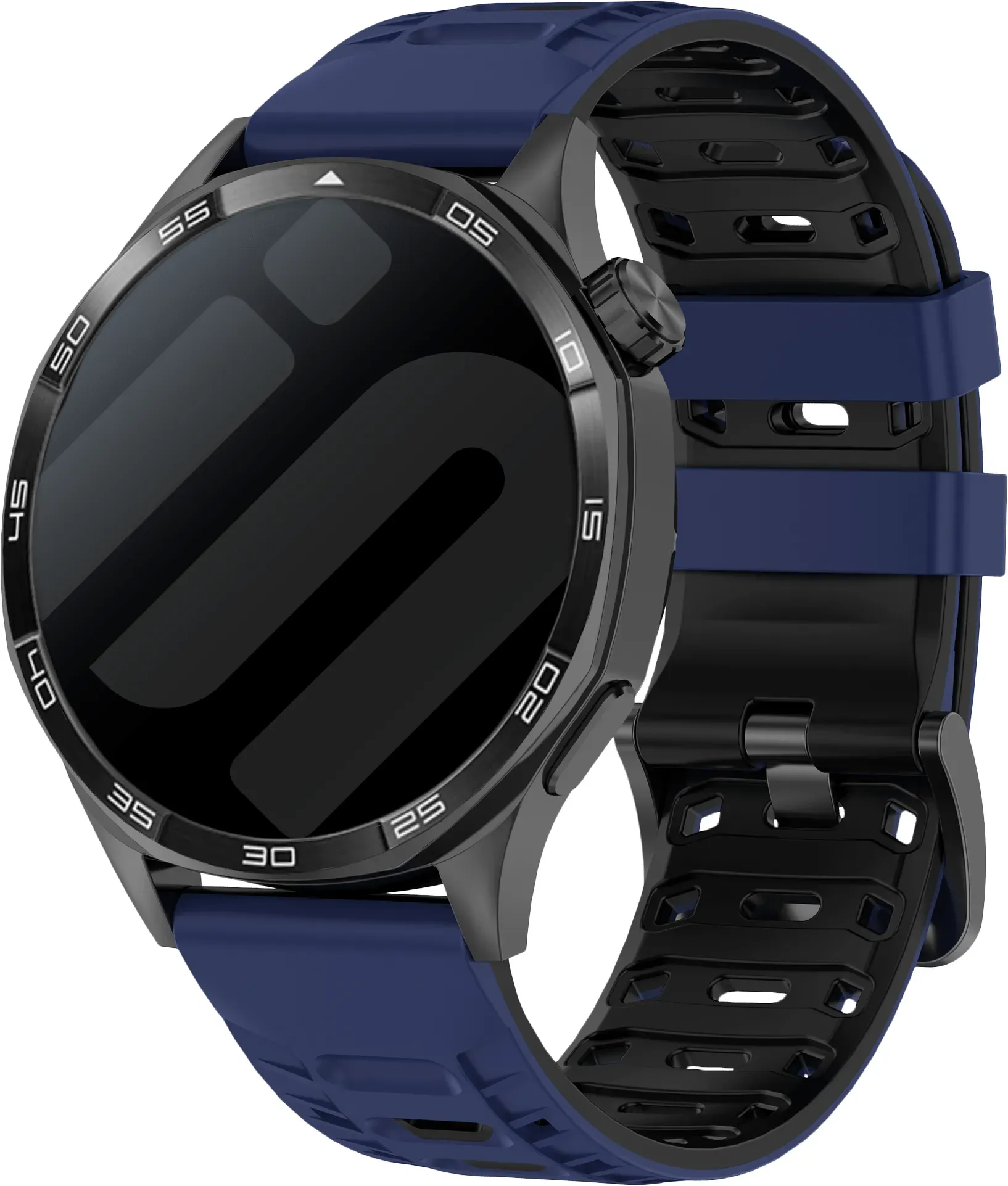 Strap-it Nothing CMF Watch 3 Pro Armband Silikon 'Sport' für Nothing CMF Watch 3 Pro - Blau/Schwarz - Schnallenverschluss