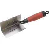 Marshalltown Inneneck-Kelle mit DuraSoft Griff, aus Edelstahl, für Trockenbauer und Verputzer, Grösse der Kelle: 108x51 mm