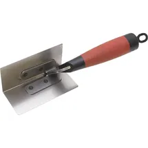 Marshalltown Inneneck-Kelle mit DuraSoft Griff, aus Edelstahl, für Trockenbauer und Verputzer, Grösse der Kelle: 108x51 mm