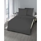 KAEPPEL Feinbiber Unifarben Schwarz 135 x 200 cm + 80 x 80 cm