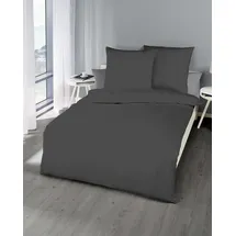 KAEPPEL Feinbiber Unifarben Schwarz 135 x 200 cm + 80 x 80 cm
