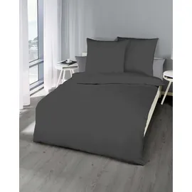 KAEPPEL Feinbiber Unifarben Schwarz 135 x 200 cm + 80 x 80 cm