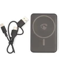 Nedis Powerbank 5000mAh für kabelloses Laden, schwarz