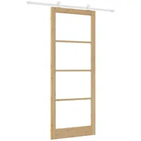 vidaXL Schiebetür ORKDAL Natur 93 x 232 cm Massivholz Kiefer und Glas 3332067