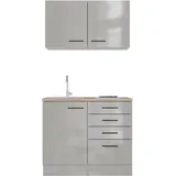 Flex-Well Küchenzeile Lund 100 cm grau