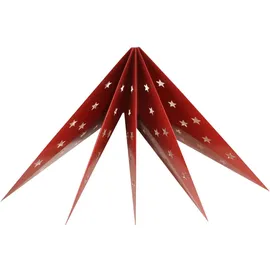 Expo Börse Weihnachtsstern Papier 60 cm mit 10 LEDs und Timer Rot