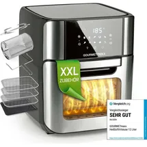 GOURMETmaxx Heißluftfritteuse Digital 12L Edelstahl/schwarz