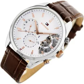 Tommy Hilfiger Baker 1710450 Herrenuhr - Weiß/Braun/Silber
