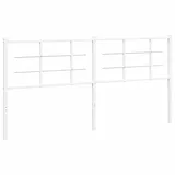 vidaXL Kopfteil Metall Weiß 180 cm