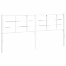 vidaXL Kopfteil Metall Weiß 180 cm