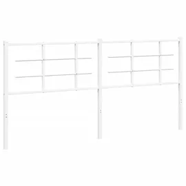 vidaXL Kopfteil Metall Weiß 180 cm