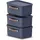 Rotho Maloja Aufbewahrungsbox 39,5 x 26,5 x 17,7 cm 3-tlg. blau