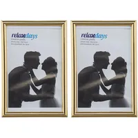 Relaxdays Bilderrahmen 2er Set, 10x15 cm, Passepartout 9x13 cm,