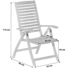 Merxx Paraiba Klappsessel 70 x 62 x 113 cm natur