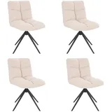 Home Deluxe Esszimmerstuhl NODA Cord Creme 4er Set