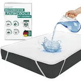 Matratzenschoner 180x200 wasserdicht - Inkontinenzunterlage waschbar - 100% wasserdichte Matratzenauflage – Matratzenauflage 180x200 - Inkontinenz Bettunterlage antibakteriell & atmungsaktiv