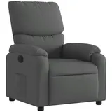 vidaXL Relaxsessel Dunkelgrau Polyester 50 x 99 x 50 cm Grau mit Liegeposition