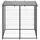 vidaXL Hundezwinger 110x110x110 cm Stahl Schwarz