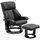 Homcom Relaxsessel Kunstleder 76 x 102 x 80 cm Schwarz mit Hocker