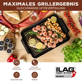 bremermann Grillplatte 44,5 x 29 cm Metall/Schwarz