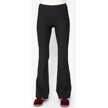 SASSYCLASSY Flare Leggings mit Rippstruktur in Schwarz | Gr.: XL