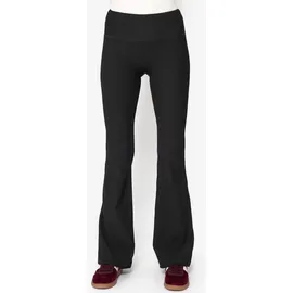SASSYCLASSY Flare Leggings mit Rippstruktur in Schwarz | Gr.: XL