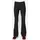 SASSYCLASSY Flare Leggings mit Rippstruktur in Schwarz | Gr.: XL