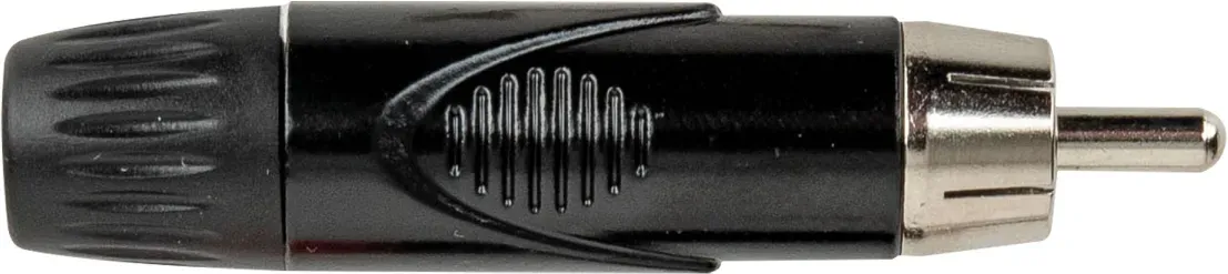 DAP RCA Connector - Male - Black Housing Schwarze Endkappe