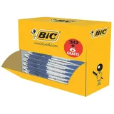 BIC Kugelschreiber ATLANTIS Classic blau/transparent, Schreibfarbe: blau, 36 St.