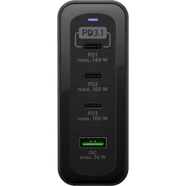 goobay Multiport-Schnellladegerät 240 W, schwarz