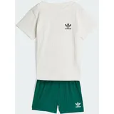 adidas Shorty REGULAR WIDE RIB SET MIT SHORTS UND T-SHIRT Grün 86