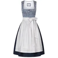 Nübler Trachtenkleid Midi Dirndl Frauke in Blau von Nübler - Rocklänge 60 cm blau 40