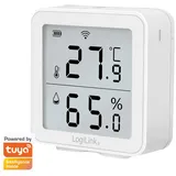 Logilink SC0116 - Thermo-Hygro-Messgerät, Wi-Fi-Fernüberwachung (per Smart Thermo-Hygrometer, Tuya kompatibel