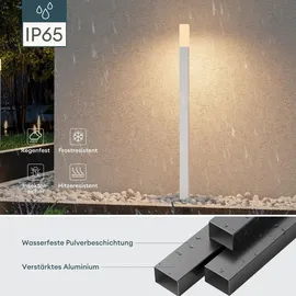 doporro Wegeleuchte Aluminium 38 cm x 80,6 cm x 3,8 cm 3W IP65 sandweiß