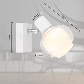 GLOBO Wandleuchte 1 Weiß