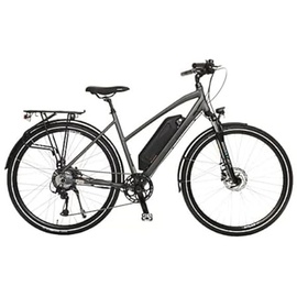 Prophete E-Bike Damen Elektrofahrrad, 28" Trekking E-Bike, Blaupunkt Hinterradmotor, 8 Gänge, Akku (36V/12,8Ah/461Wh), Farbe grau