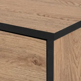 Beliani Halston Lowboard 120 x 46 x 40 cm Braun/Schwarz Holzwerkstoff