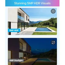 ZOSI 5MP PoE Überwachungskamera Set Außen Schwarz