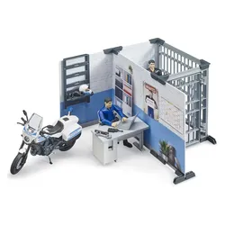 BRUDER - bworld Polizeistation mit Polizeimotorrad 62732