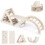 5-in-1 Kletterset Für Kinder Mit Rutsche Und Verstellbarer Rampe