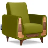 Konsimo - Gustavo Klassischer Sessel Aus Schaumstoff Und Holz, Grün