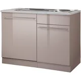 wiho Küchen Spülenschrank »Chicago«, 110 cm breit, inkl. Tür/Sockel für Geschirrspüler,