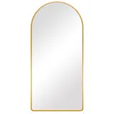 SensaHome Ganzkörperspiegel – Minimalistischer Wand- & Standspiegel – Metallkante – Gold – Modern – Ankleidezimmer – 160x60 cm