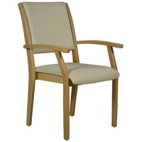 Devita Stuhl Seniorenstuhl Pflegestuhl Kerry - Verschiedene Sitzhöhen (Einzel), stapelbar, standfest, verschieden Sitzhöhe wählbar, versch. Bezüge wählbar gelb