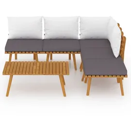 vidaXL 6-tlg. Garten-Lounge-Set mit Kissen Massivholz Akazie