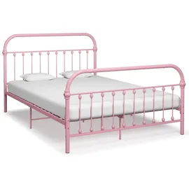 vidaXL Bettgestell 140 x 200 cm Rosa
